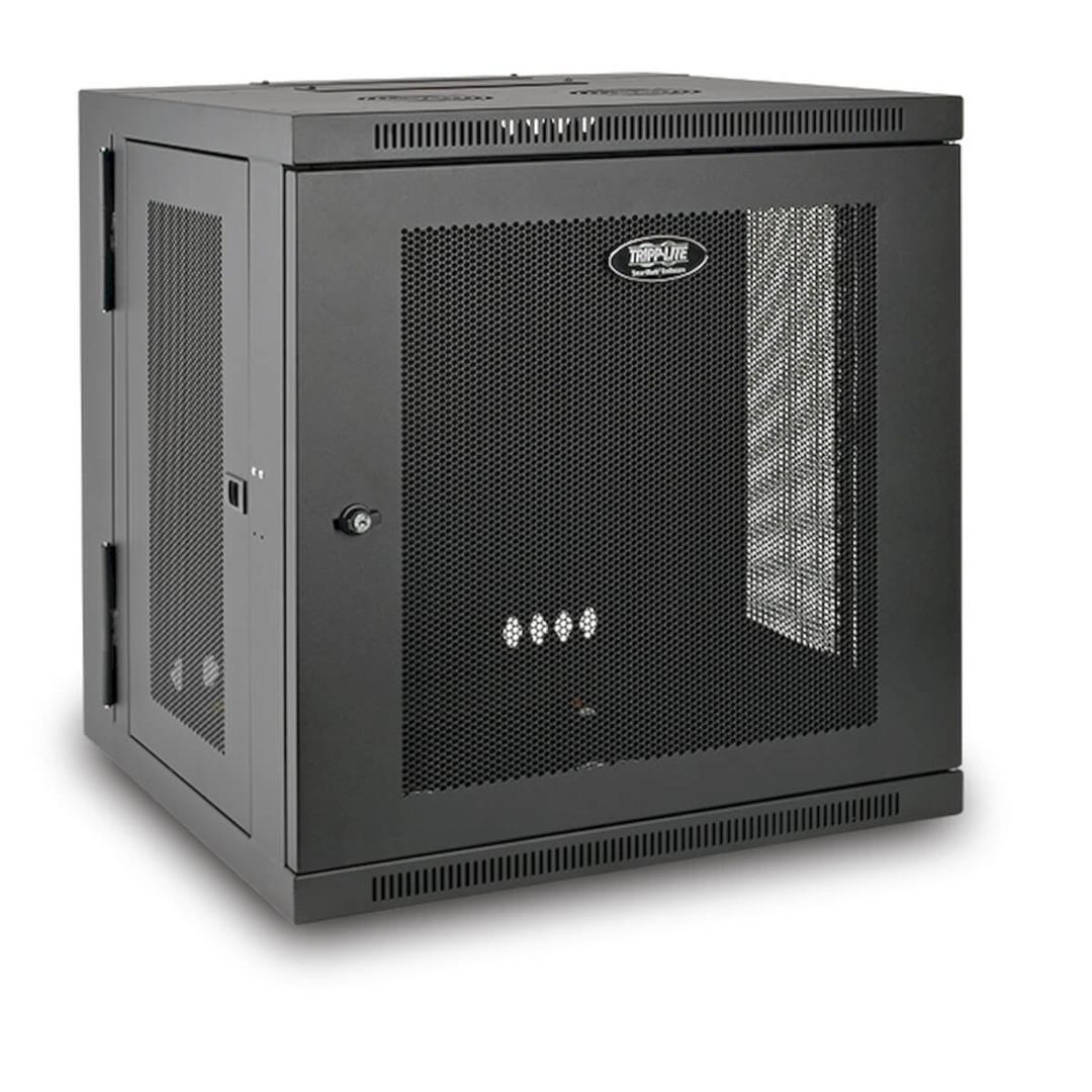 Tripp Lite SRW12US SmartRack 12U Low-Profile Switch-Depth Wall-Mount Small Rack Enclosure Hinged Back - Image 1