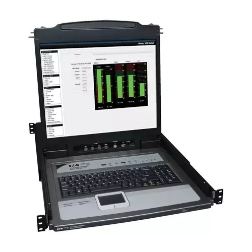 Tripp Lite B020-U08-19-K NetDirector 8-Port 1U Rack-Mount Console KVM Switch with 19-in. LCD + 8 PS2/USB Combo Cables - Image 1