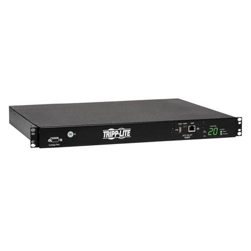 Tripp Lite PDUMH20HVATNET 3.8kW Single-Phase Switched Automatic Transfer Switch PDU Two 200-240V C20 Inlets 8 C13 & 2 C19 Outputs 1U TAA - Image 1