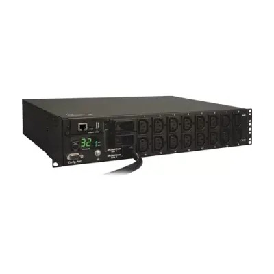Tripp Lite PDUMH32HVNET 7.4kW Single-Phase Switched PDU LX Interface 230V Outlets (16-C13) IEC-309 Blue 230V 32A 3.6m Cord 2U Rack-Mount TAA