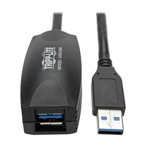 Tripp Lite U330-05M USB 3.0 SuperSpeed Active Extension Repeater Cable (A M/F), 5M (16.4 ft.) - Image 1