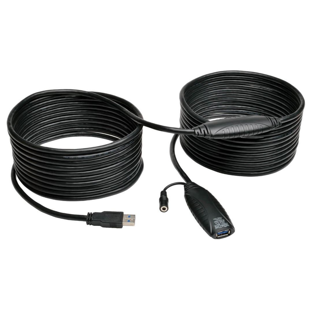 Tripp Lite U330-10M USB 3.0 SuperSpeed Active Extension Repeater Cable (A M/F), 10M (32.8 ft.) - Image 1