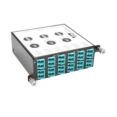 Tripp Lite N484-3M8-LC12 40/100Gb Breakout Cassette, 40Gb to 4 x 10Gb, 100Gb to 4 x 25Gb, (x3) 8-Fiber MTP/MPO to (x12) LC Duplex, Type-B Polarity