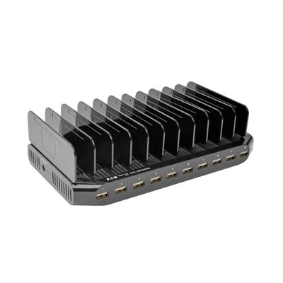 Tripp Lite U280-010-ST-CEE 10-Port USB Charging Station with Adjustable Storage 12V 8A (96W) USB Charger Output Schuko Power Cord