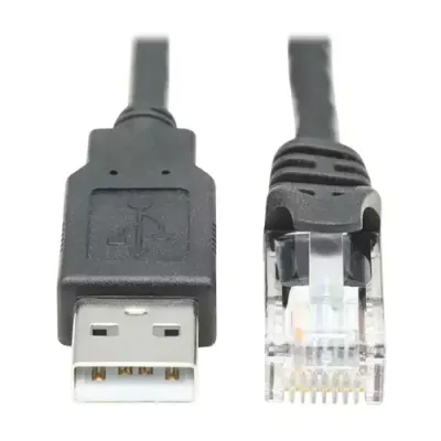 Tripp Lite U009-006-RJ45-X USB-A to RJ45 Rollover Console Cable (M/M) - Cisco Compatible, 250 Kbps, 6 ft. (1.83 m), Black - Thumbnail 2