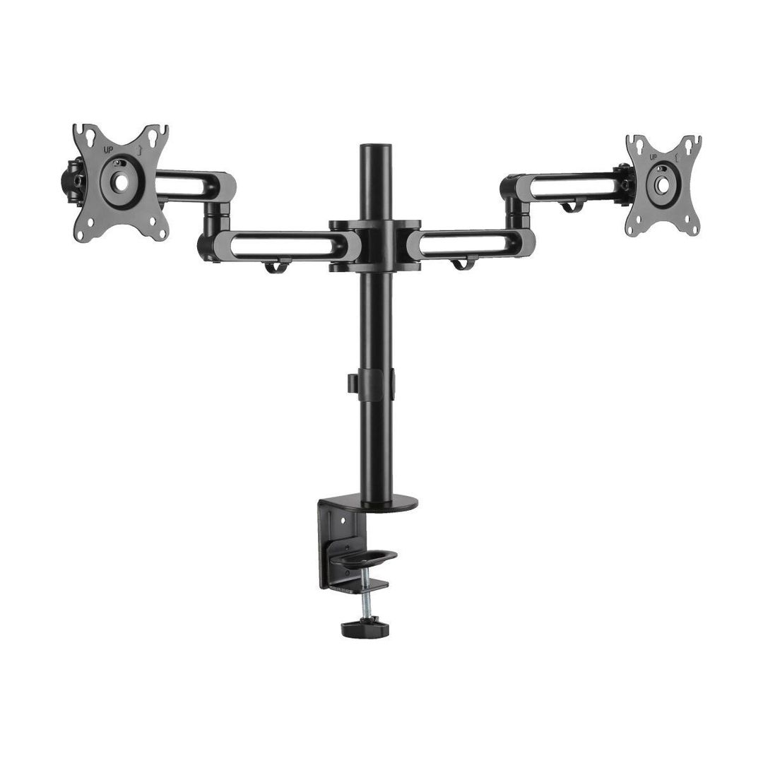 Tripp Lite DDR1327SDFC-1 Dual-Monitor Flex-Arm Desktop Clamp for 13” to 27” Displays - Image 1