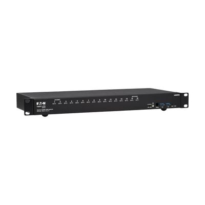 Tripp Lite B024-H4U16 16-Port 4K HDMI/USB KVM Switch - 4K 60 Hz Video/Audio USB Peripheral Sharing 1U Rack-Mount - Thumbnail 2
