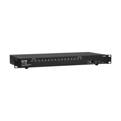 Tripp Lite B024-H4U16 16-Port 4K HDMI/USB KVM Switch - 4K 60 Hz Video/Audio USB Peripheral Sharing 1U Rack-Mount