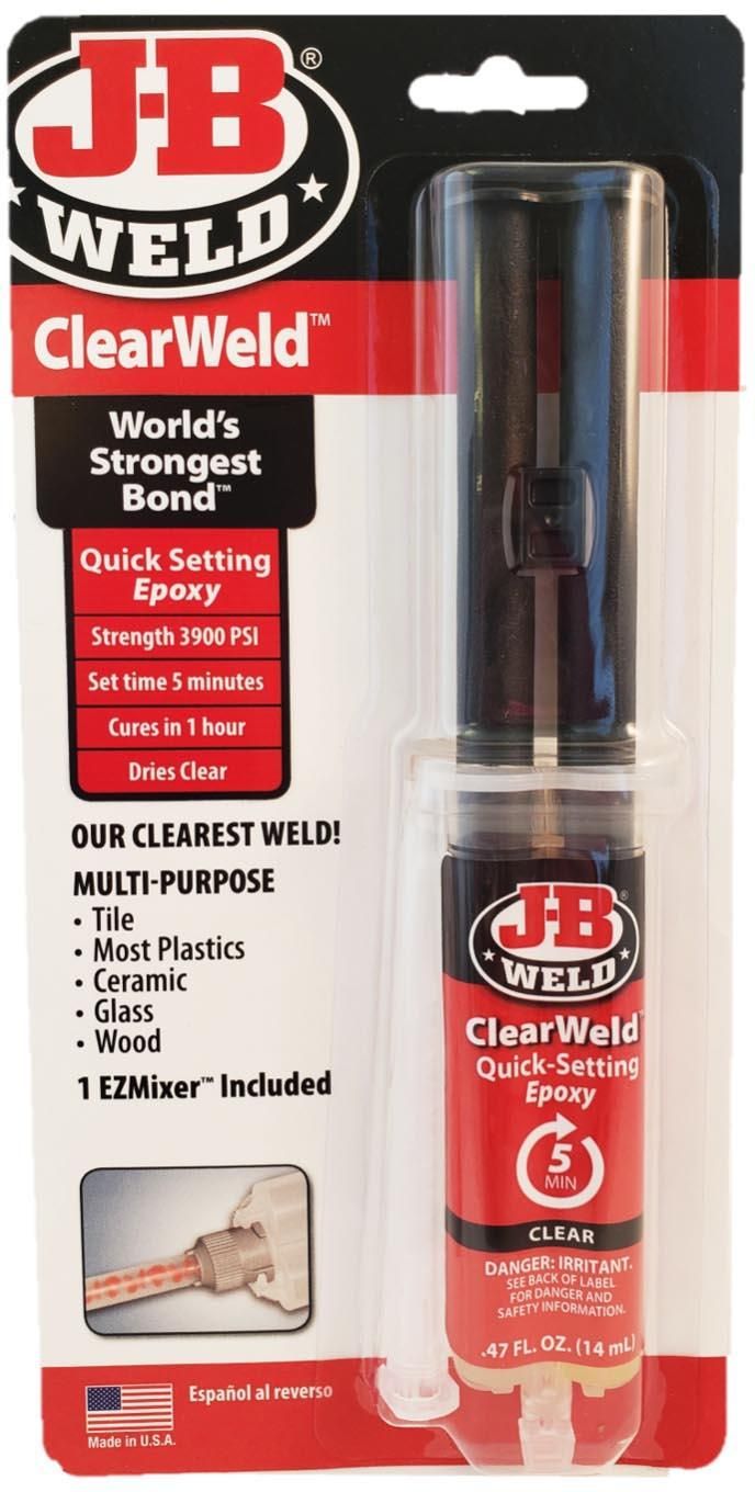 J-B Weld 50114UK Clearweld™ Epoxy Syringe 14Ml - Image 1