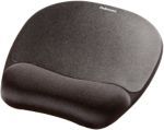 Fellowes Mouse Mat Wrist Support Memory Foam Mouse Pad Ergonomic Mouse Mat Black