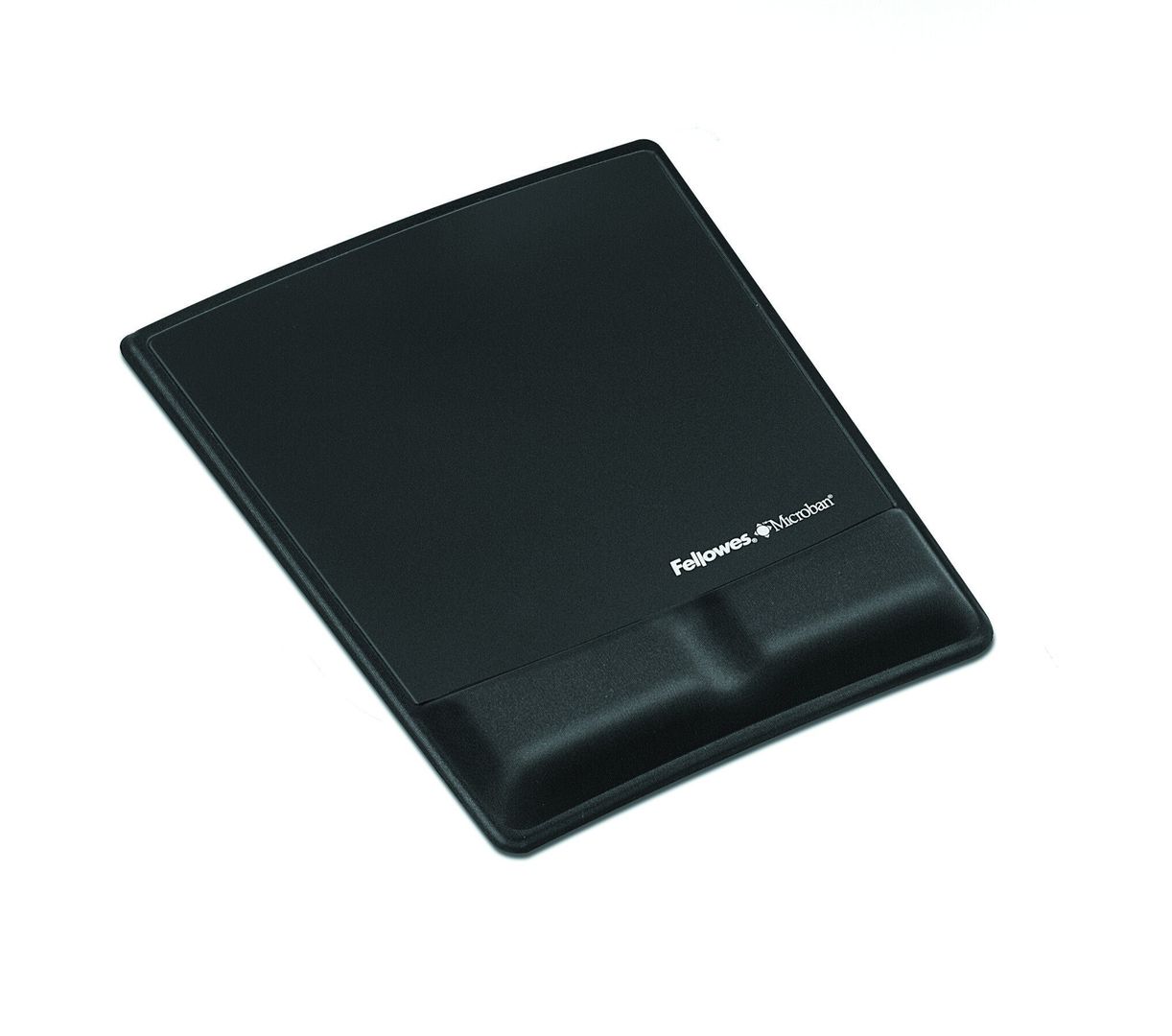 Fellowes Mouse Mat Wrist Support - Health-V Mouse Pad with Antibacterial Protection - Ergonomic Mouse Mat for Computer Laptop Home Office Use - Black - Image 1