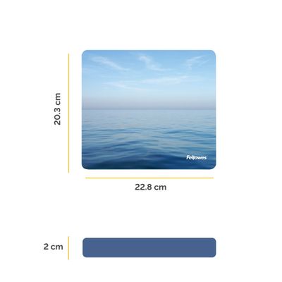 Fellowes Earth Series Mouse Pad Blue Ocean - Thumbnail 2