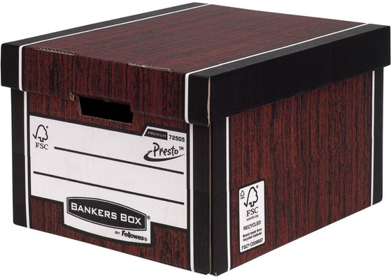 Fellowes Bankers Box Premium 725 Classic Storage Box - Woodgrain - Thumbnail 2