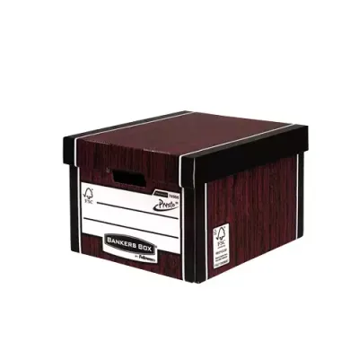 Fellowes Bankers Box Premium 725 Classic Storage Box - Woodgrain