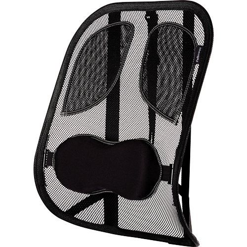 Fellowes Back Support for Office Chair - Professional Series Mesh Office Chair Back Support - Easy To Attach - H19.53 x W30.32 x D36.99cm - Image 1