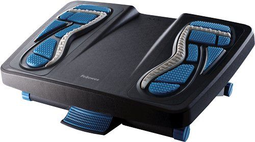 Fellowes Foot Rest Under Desk - Energizer Foot Support Ergonomic Foot Rest with 3 Height Adjustable Positions & Massage Textured Surface - Foot Rest Stool for Office & Home - Charcoal