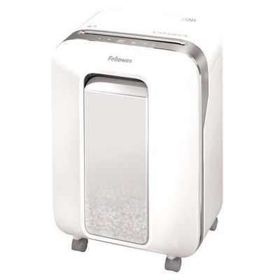 Fellowes LX Series LX201 paper shredder Micro-cut shredding 23 cm Silver White