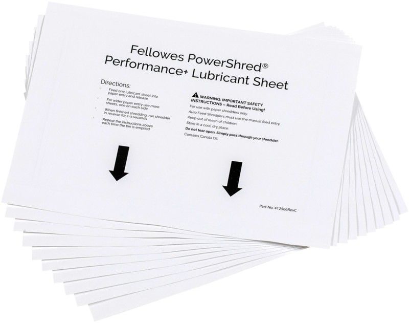 Fellowes 4025601 paper shredder accessory Lubricant sheets 10 pc(s) - Image 1