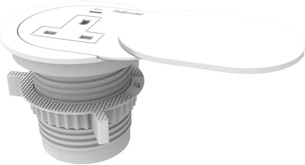 Fellowes Power Spot with 1 Power Socket & 1 USB-C Port White