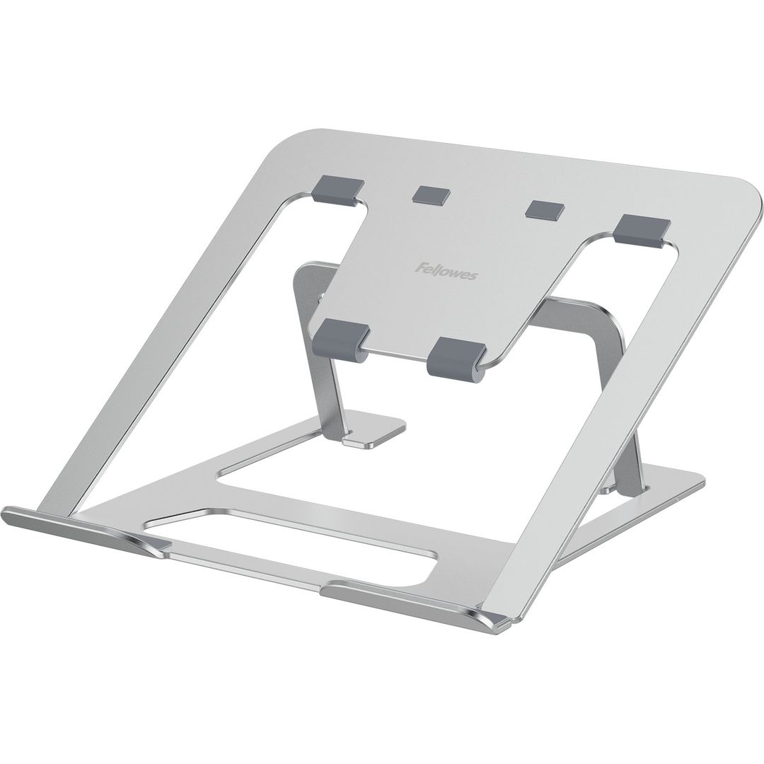 Fellowes Alumia Laptop Riser Portable Laptop Stand Max Size 15 inch Max Weight 5kg Silver - Image 1