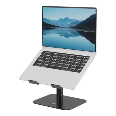 Fellowes Alumia Laptop Riser Desk Based Laptop Stand Max Size 15 inch Max Weight 5kg Black - Thumbnail 2