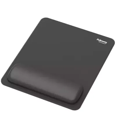 Fellowes Breyta Mouse Mat Wrist Rest Mouse Pad Wrist Support with Antibacterial Protection Ergonomic Mouse Mat Black - Thumbnail 3