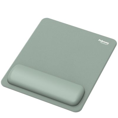 Fellowes Breyta Mouse Mat Wrist Rest Mouse Pad Wrist Support with Antibacterial Protection Ergonomic Mouse Mat Sage - Thumbnail 2