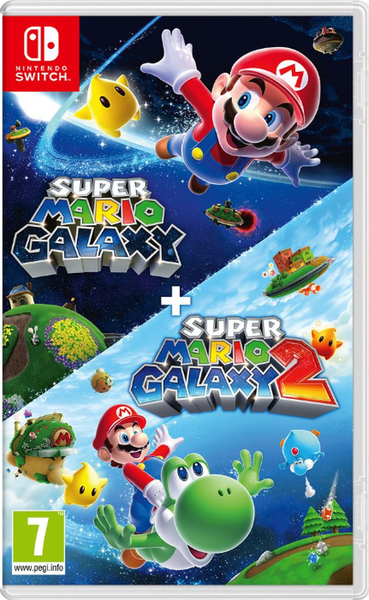 Nintendo Super Mario Galaxy + Super Mario Galaxy 2 Switch Standard Traditional Chinese German Dutch English Spanish French Italian Japanese Korean Portuguese Nintendo Switch - Thumbnail 2