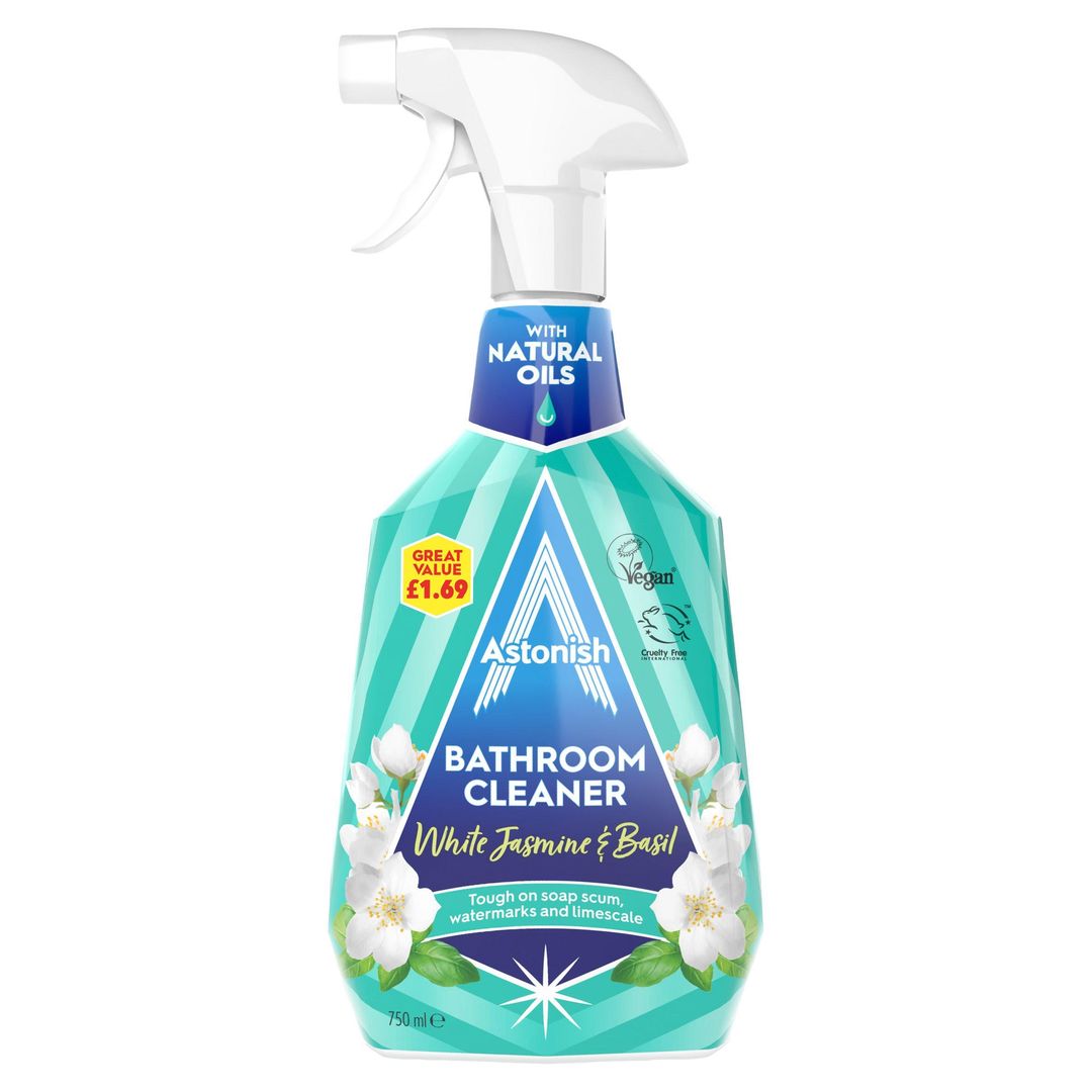 Astonish White Jasmine & Basil Bathroom Cleaner 750ml - Image 1