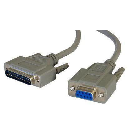 Cables Direct 2m D9/D25 serial cable Grey D9 FM D25 M - Image 1
