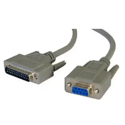 Cables Direct 2m D9/D25 serial cable Grey D9 FM D25 M - Thumbnail 2