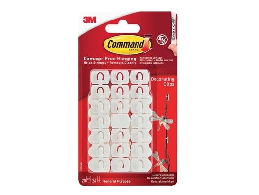 Command™ 17026 White Decorating Clips (Pack 20)