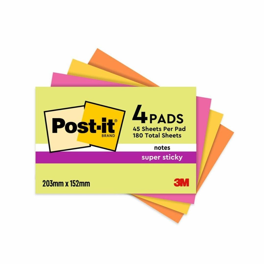 Post-It 7100234637 note paper Rectangle Green, Orange, Pink, Yellow 45 sheets Self-adhesive - Image 1
