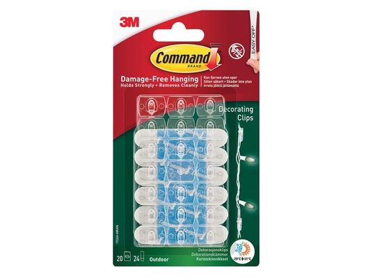 Command™ 17026H-AW Clear Outdoor Decorating Clips (Pack 20)