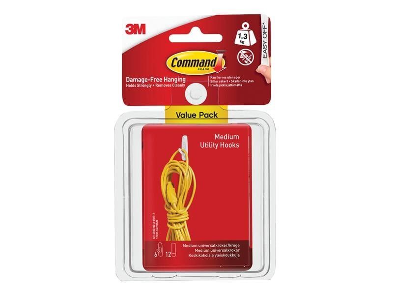 Command™ 17001-6 Medium Utility Hooks Value Pack (Pack 6) - Image 1