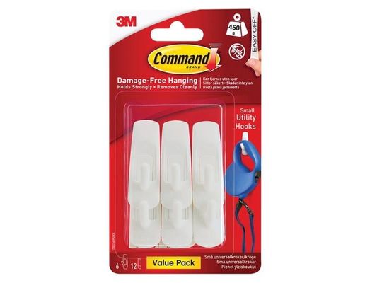 Command™ 17002-6 Small Utility Hooks Value Pack (Pack 6)