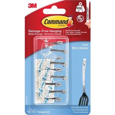 Command™ 17067CLR-9 Clear Wire Hooks Value Pack (Pack 9) - Thumbnail 2