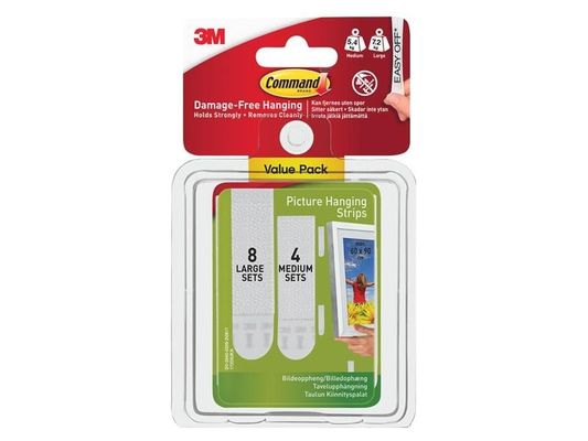 Command™ 17209 Picture Hanging Strips Set Medium & Large (Pack 12)
