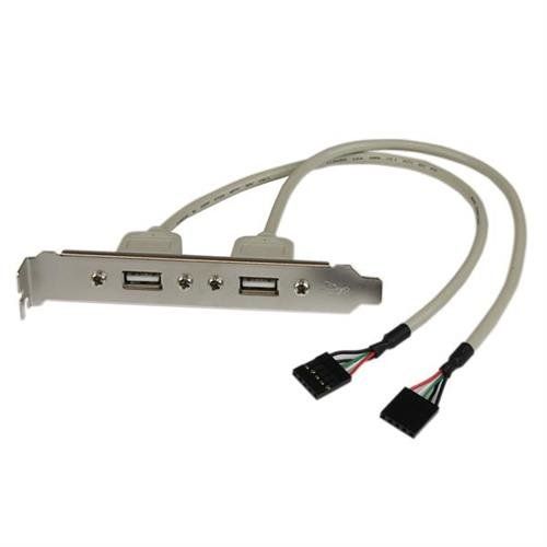 StarTech.com 2 Port USB A Female Slot Plate Adapter - Image 1
