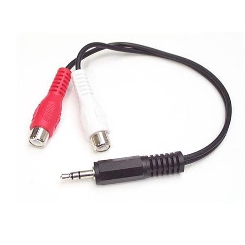 StarTech.com 6in Stereo Audio Cable - 3.5mm Male to 2x RCA Female - Image 1