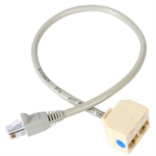 StarTech.com 2-to-1 RJ45 Splitter Cable Adapter - F/M - Image 1