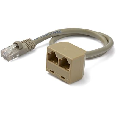 StarTech.com 2-to-1 RJ45 Splitter Cable Adapter - F/M - Thumbnail 2