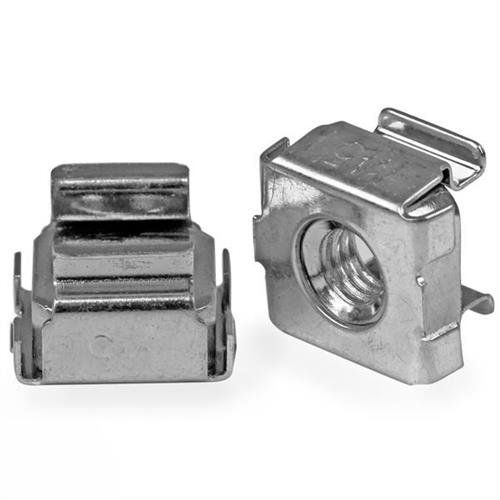 StarTech.com 50-Pack 10-32 Square Hole Cage Nuts and Installation Tool for 19" or 10" Server Racks Cabinets and Enclosures Black - TAA Cage nut Stainless steel Stainless steel M5 CE TAA REACH 223.2 g - Image 1
