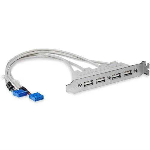 StarTech.com 4 Port USB A Female Slot Plate Adapter - Image 1