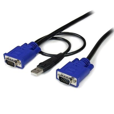StarTech.com 10 ft Ultra Thin USB VGA 2-in-1 KVM Cable 3 m VGA Black USB USB A + VGA VGA - Thumbnail 2