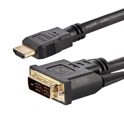 StarTech.com 6ft (1.8m) HDMI to DVI-D Cable - M/M 1.8 m HDMI DVI-D Male Male Straight - Thumbnail 2