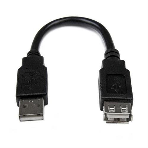 StarTech.com 6in USB 2.0 Extension Adapter Cable A to A - M/F - Image 1