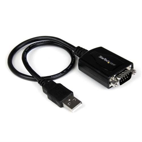 StarTech.com 1 ft USB to RS232 Serial DB9 Adapter Cable with COM Retention - TAA - Image 1