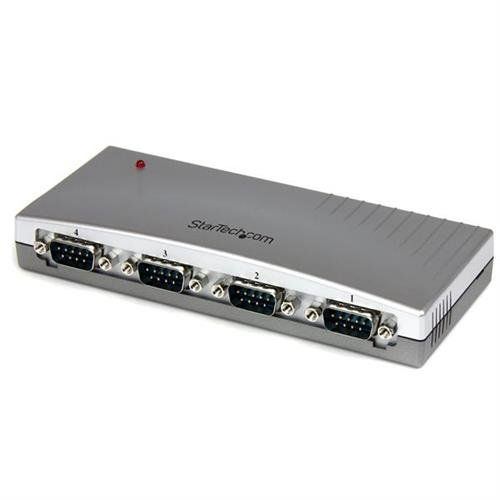 StarTech.com 4 Port USB to RS232 Serial DB9 Adapter Hub - TAA - Image 1