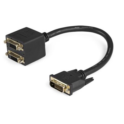 StarTech.com 1 ft DVI-D to 2x DVI-D Digital Video Splitter Cable - M/F - Thumbnail 2